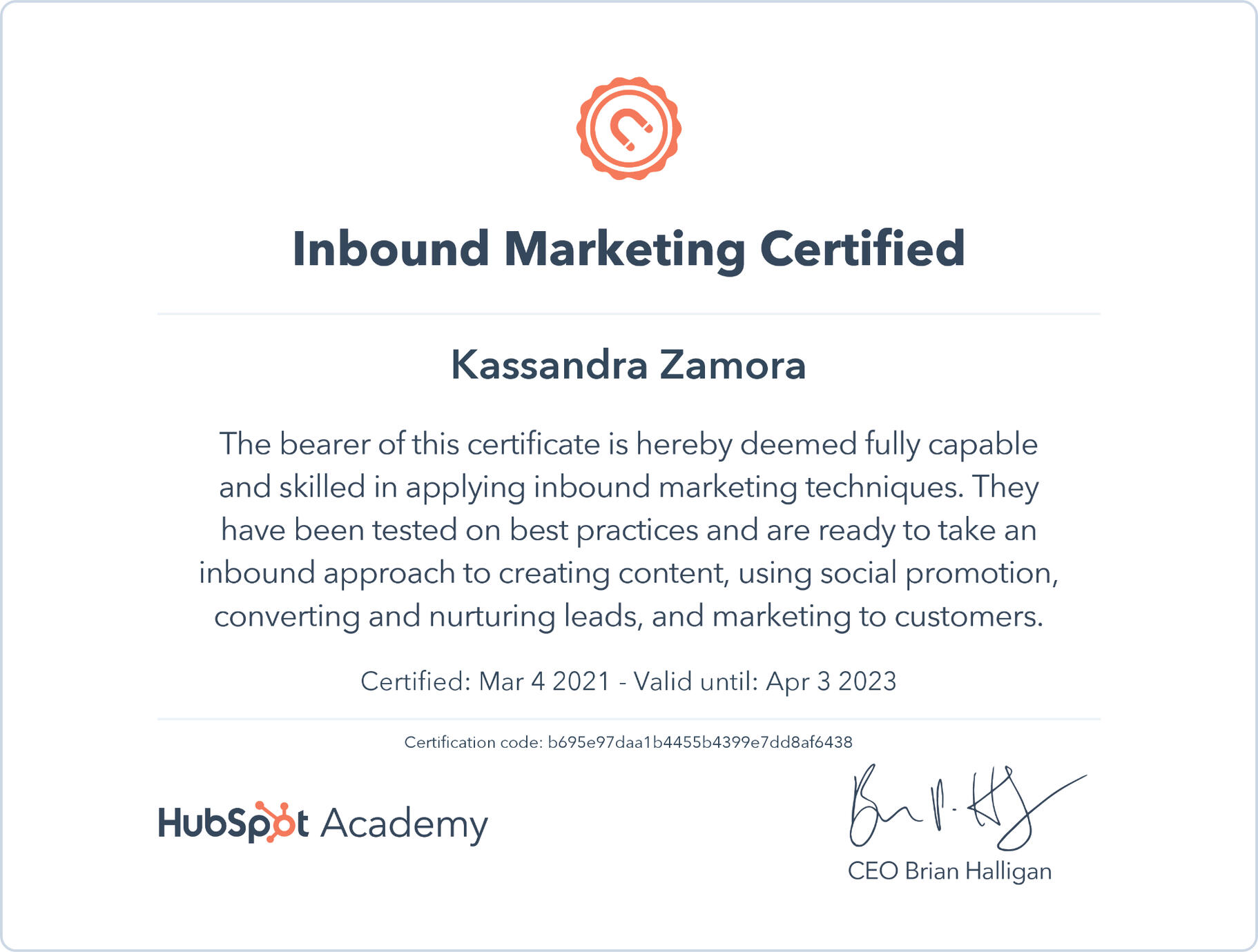 Inbound Marketing Certified
